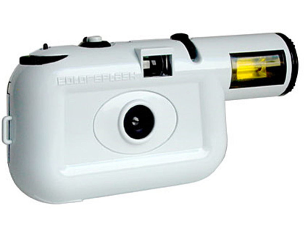 Die "Colorsplash"-Lomo schafft mit verschiedenen Farbfiltern, die vor den Blitz gelegt werden bunte Aufnahmen.