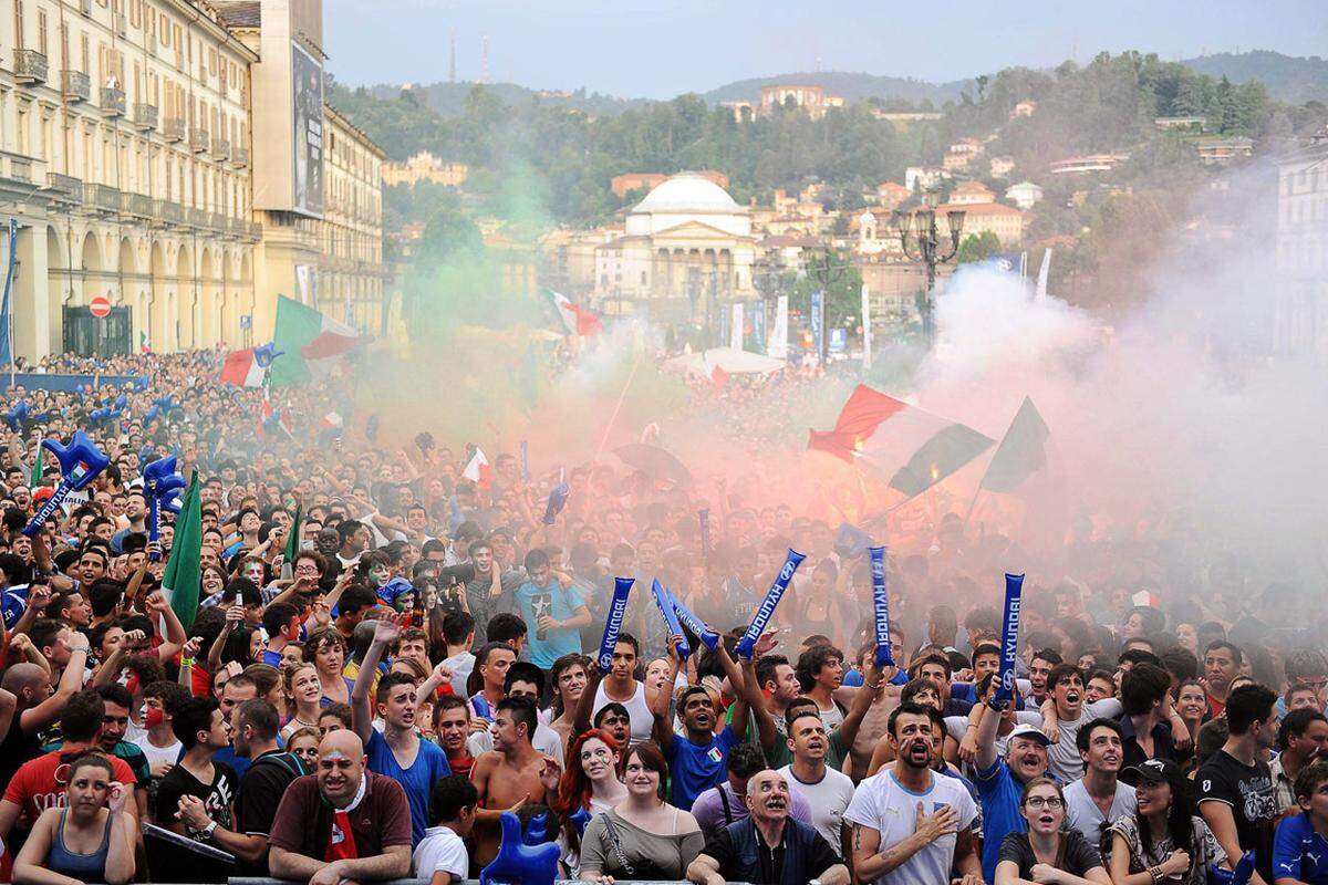 Turin ist zu diesem Zeitpunkt schon in bester Partylaune.