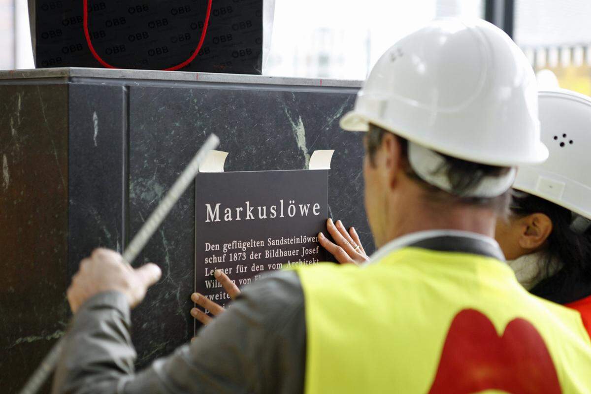 "'Wir treffen uns beim L&ouml;wen' war ein wunderbarer Treffpunkt. Das soll er auch am neuen Hauptbahnhof sein", sagte &Ouml;BB-Gesamtprojektleiter Karl-Johann Hartig am Montag bei der Pr&auml;sentation des "R&uuml;ckkehrers".