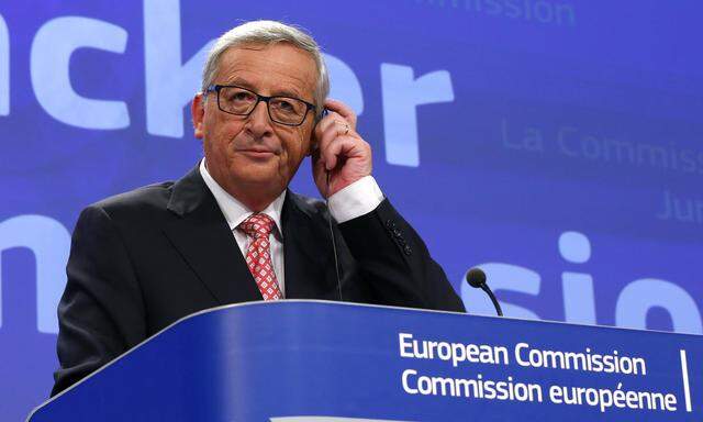 Juncker, the incoming president of the European Commission, presents the list of the European Commissioners and their jobs for the next five years, during a news conference at the EC headquarters in Brussels