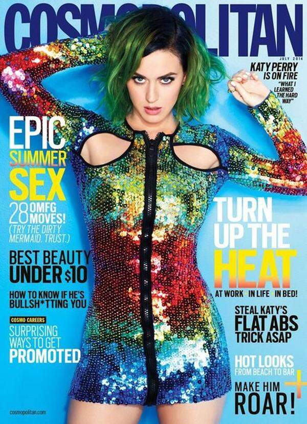 Besondere Ehre fur US-Sängerin Katy Perry: Die 29-Jährige ist als erstes Cover-Model der Zeitschrift "Cosmopolitan" auf allen Ausgaben weltweit zu sehen. Insgesamt sei sie an Zeitungskiosken in 62 Ländern zu sehen, schrieb Perry auf Instagram.