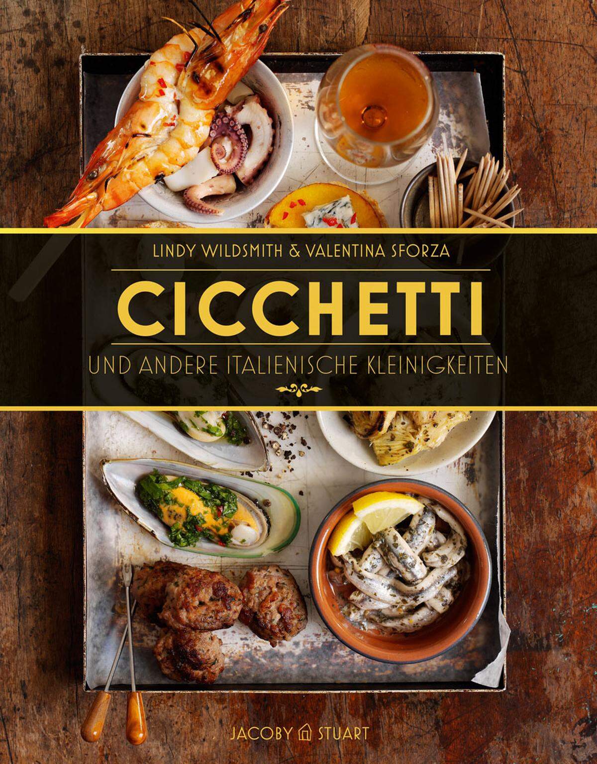 Cicchetti sind quasi die Tapas von Venedig. Ihnen und anderen Snacks aus ganz Italien widmet sich dieses Buch. Und nein, es geht nicht um mit Prosciutto umwickelte Grissini, oder was sich manche unter italienischem Fingerfood eben vorstellen, sondern um echtes Essen. "Chicchetti", Jacoby &amp; Stuart, 21 Euro.