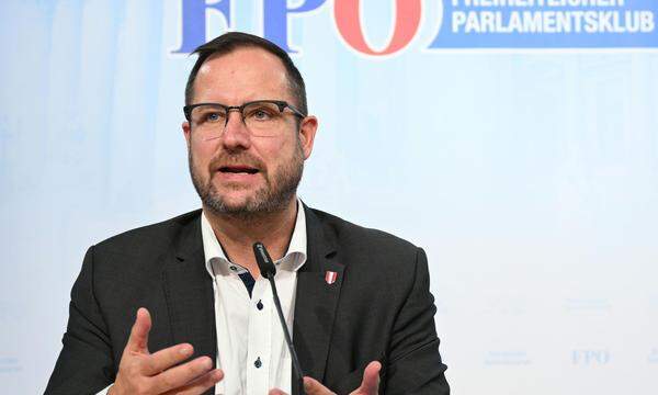 Generalsekretär Christian Hafenecker (FPÖ) 