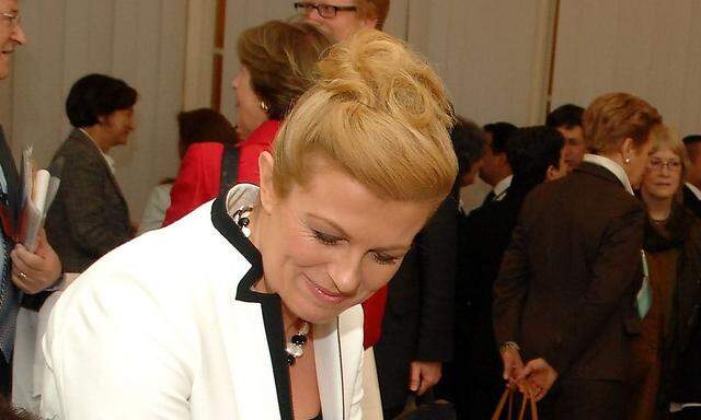 Präsidentschaftskandidatin Kolinda Grabar Kitarovic auf einem Archivbild