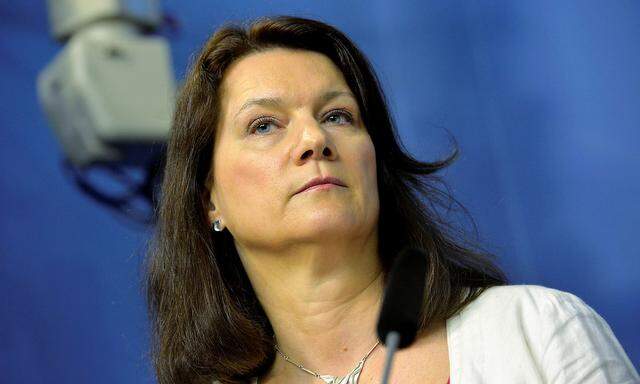 FILE PHOTO: Ann Linde, Sweden's new Minister for EU Affairs and Trade, attends a news conference after a government reshuffle, in Stockholm