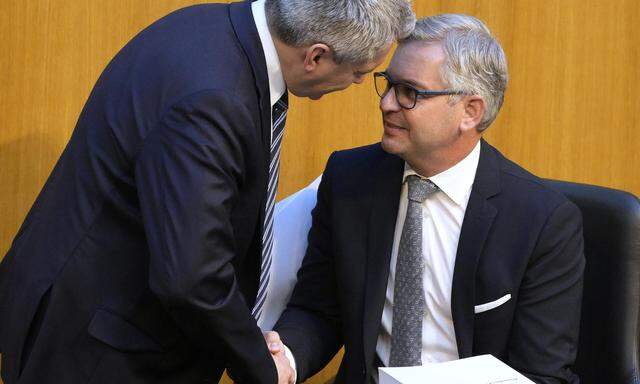Kanzler Karl Nehammer und Finanzminister Magnus Brunner (beide ÖVP)