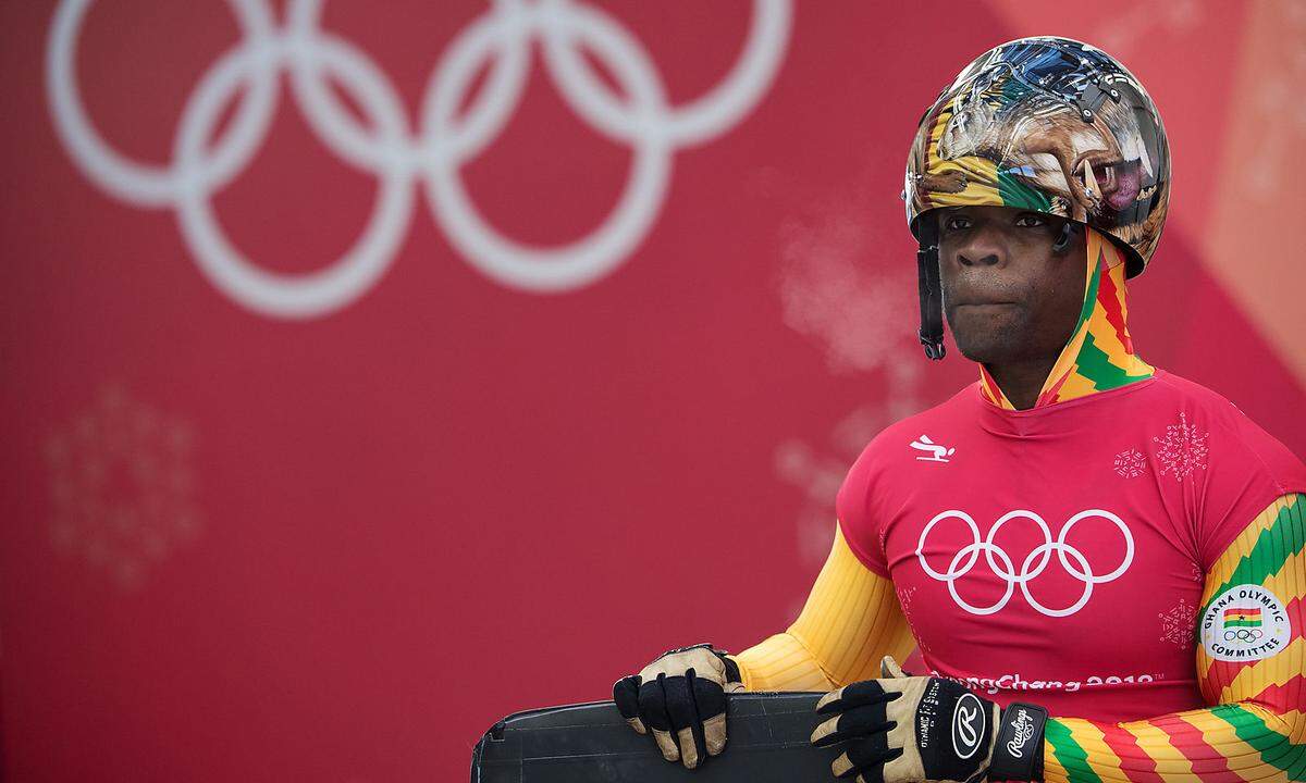 Akwasi Frimpong vertritt Ghana im olympischen Eiskanal.
