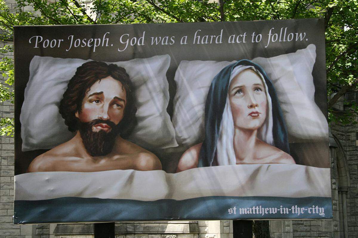 Die anglikanische St. Matthew-Kirche in Neuseeland zeigt, dass Religion und Humor sehr wohl zusammenpassen.