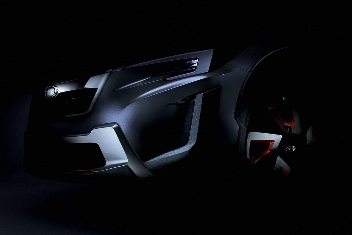 Subaru präsentiert in Genf das Nachfolgemodell des  Crossovers XV mit dem Namen "XV Concept". Mehr als den kleinen Bildausschnitt hat Subaru noch nicht preisgegeben.