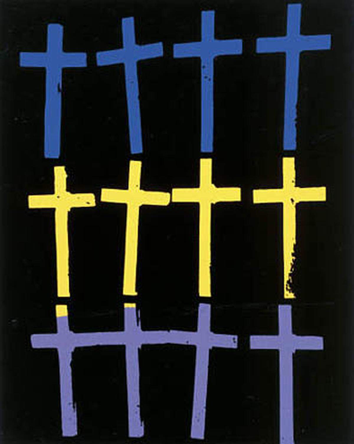 Im Bild: Andy Warhol:Crosses, 1982 Olbricht Collection, (c) VBK, Wien