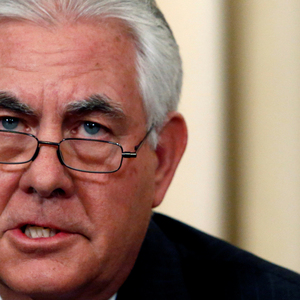 U.S. Secretary of State Rex Tillerson speaks during a news conference with Russian Foreign Minister Sergei Lavrov following their talks in Moscow