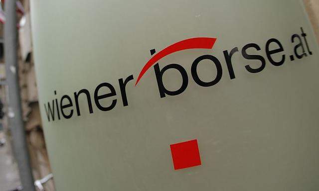 The Vienna Stock Exchange (Wiener Boerse) logo is displayed next to the company's street entrance in Vienna