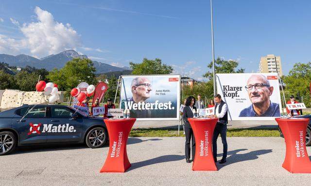 Präsentation der ersten Plakatwelle der Tiroler Volkpartei