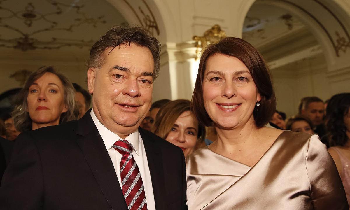 Vizekanzler Werner Kogler (Grüne) kam mit Sabine Jungwirth (Grüne Wirtschaft).