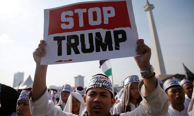 Auch in Jakarta (Indonesien) wurde bereits gegen die Botschaftsverlegung der USA in Israel demonstriert.