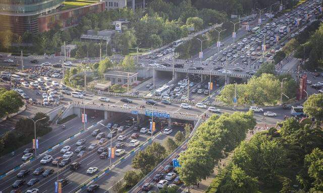 Verkehr in Peking. 