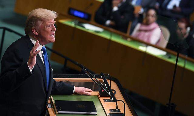 Donald Trump bei seiner ersten UNO-Vollversammlung in New York.