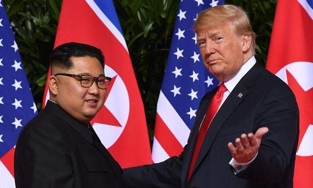 Archivbild: Trump und Kim bei ihrem Treffen im Juni