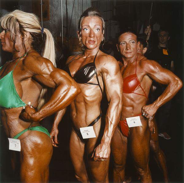 Bodybuilder-Wettbewerbe gibt es auch für Frauen.