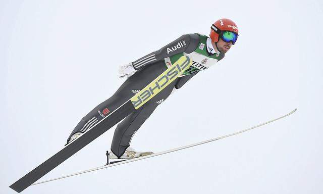 Johannes Rydzek of Germany during the ski jumping of the Men's Nordic Combined FIS World Cup competition in Lahti