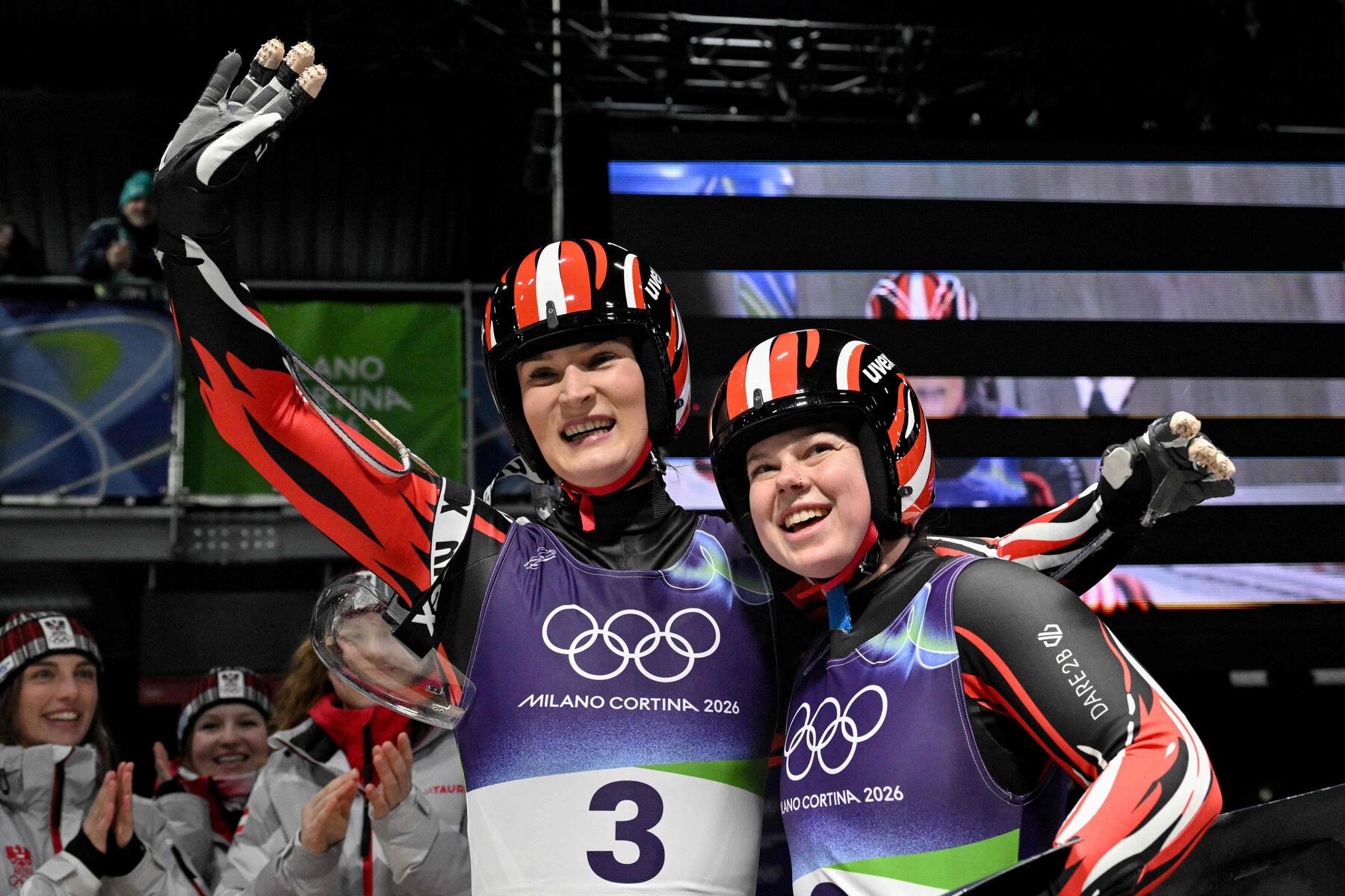 Austria's female lugers win bronze medal