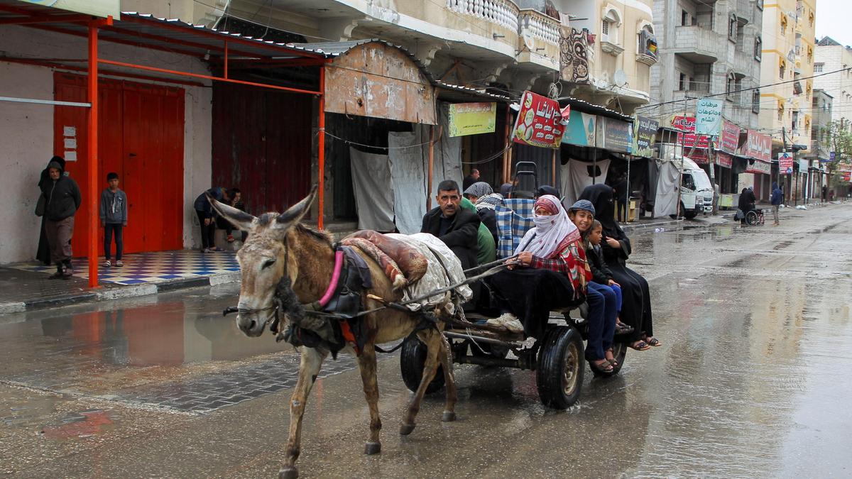 Menschen fliehen aus den östlichen Teilen von Rafah, nachdem das israelische Militär die Zivilbevölkerung dazu aufgefordert hat.