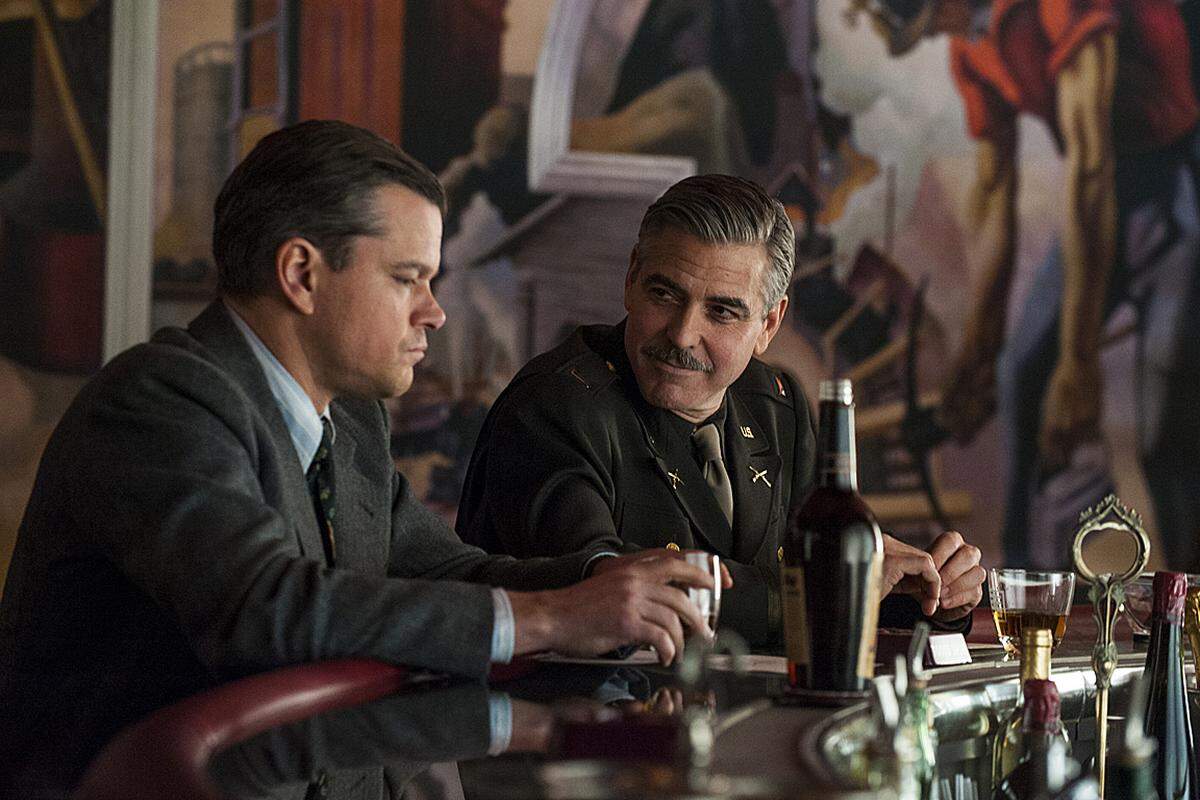 "Monuments Men - Ungewöhnliche Helden" von George Clooney, USA George Clooneys Film erzählt die wahre Geschichte eines Teams, das von Nazis geraubte Kunst aufzuspüren versuchte - verkörpert von Filmgrößen wie Clooney, Bill Murray, Matt Damon und Jean Dujardin.