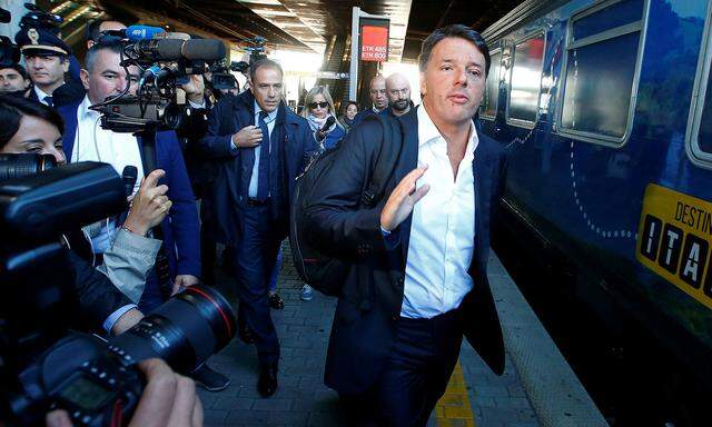 Ex-Premier Matteo Renzi hat laut Umfragen Aufholbedarf im Wahlkampf.