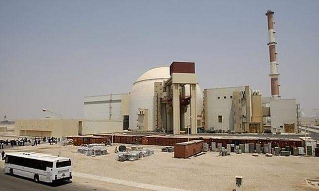 The reactor building of the Bushehr nuclear power plant is seen, just outside the southern city of Bu