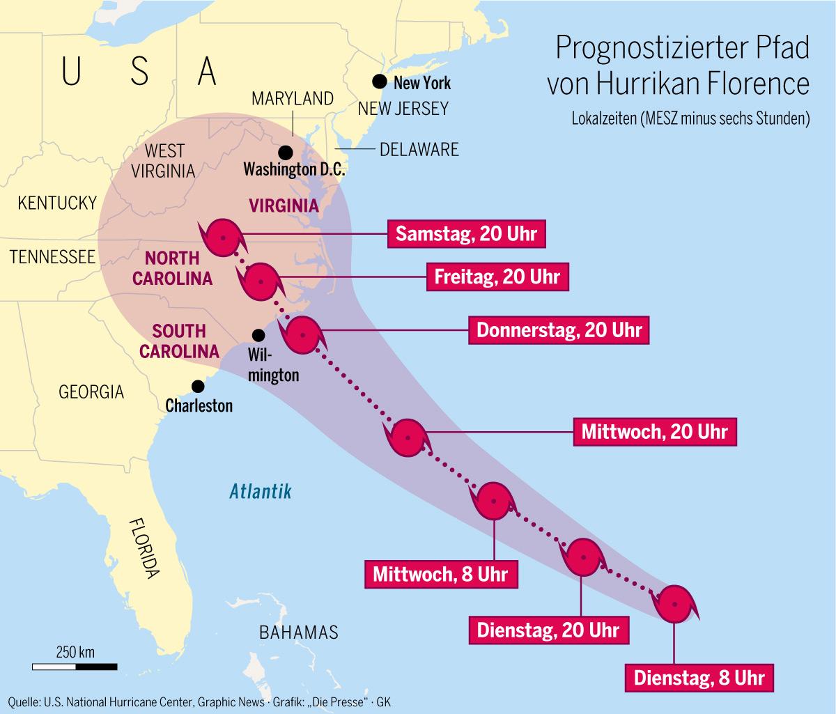 1,5 Millionen Menschen auf der Flucht vor Hurrikan „Florence