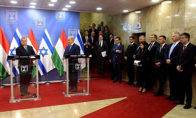 Orbán und Netanjahu Seite an Seite in Jerusalem im Kampf gegen den "radikalen Islam".