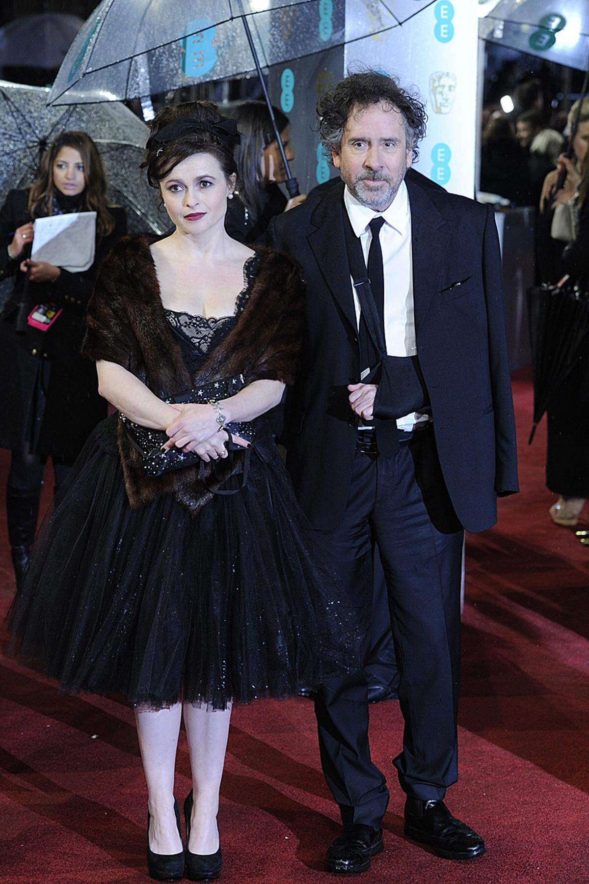 Ebenfalls zu Gast: Regisseur Tim Burton und Lebensgefährtin Helena Bonham Carter.
