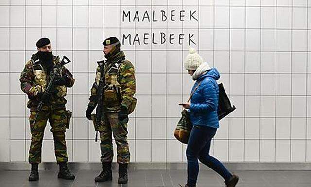 Soldaten in Maalbek, Brüssel