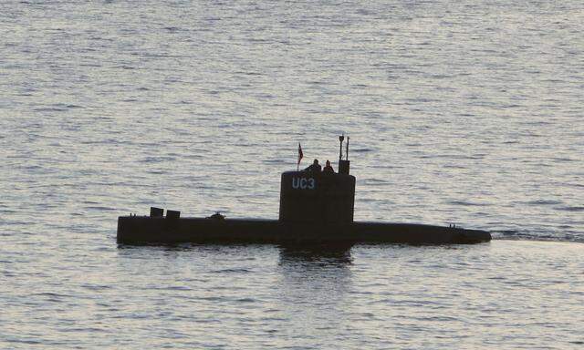 Das von Madsen gebaute U-Boot "UC3 Nautilus" auf einem Archivbild im Hafen von Kopenhagen.