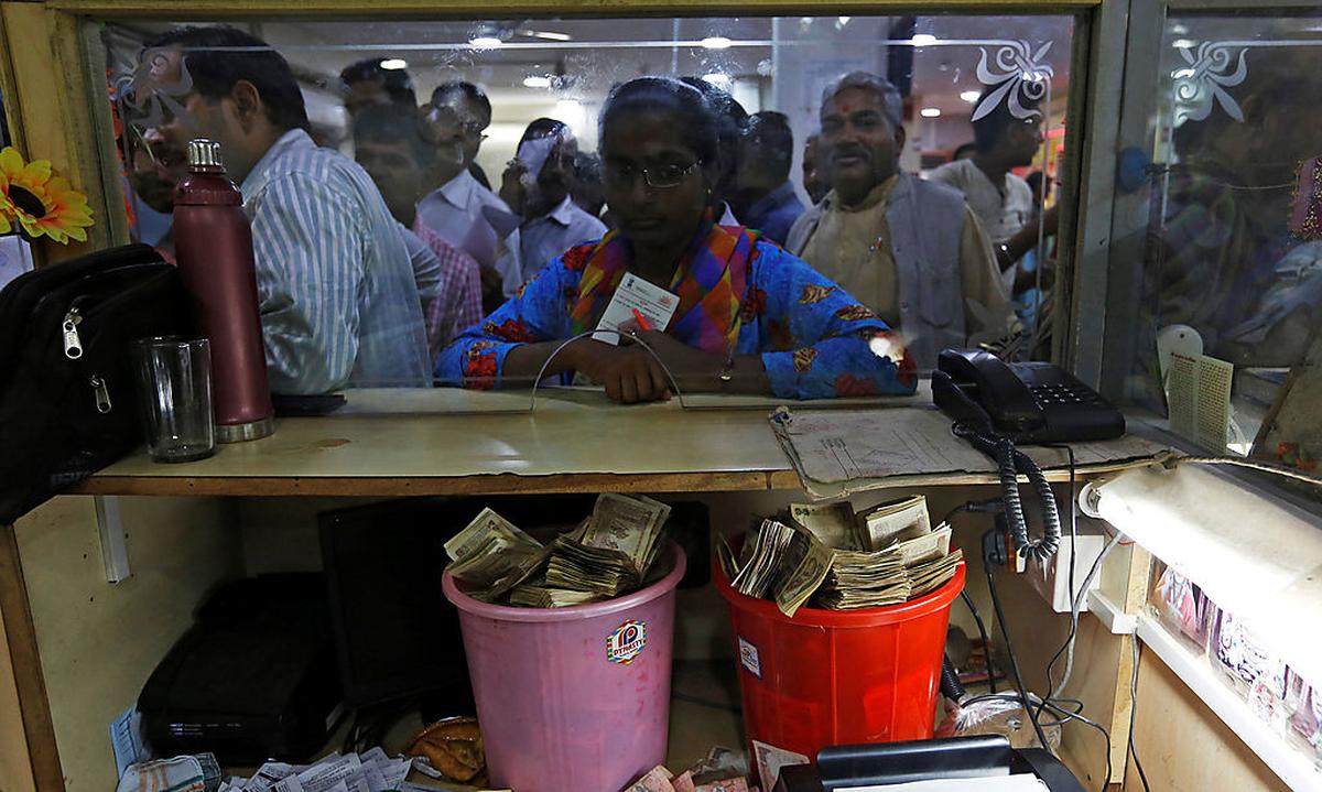 Bankschalter in Indien