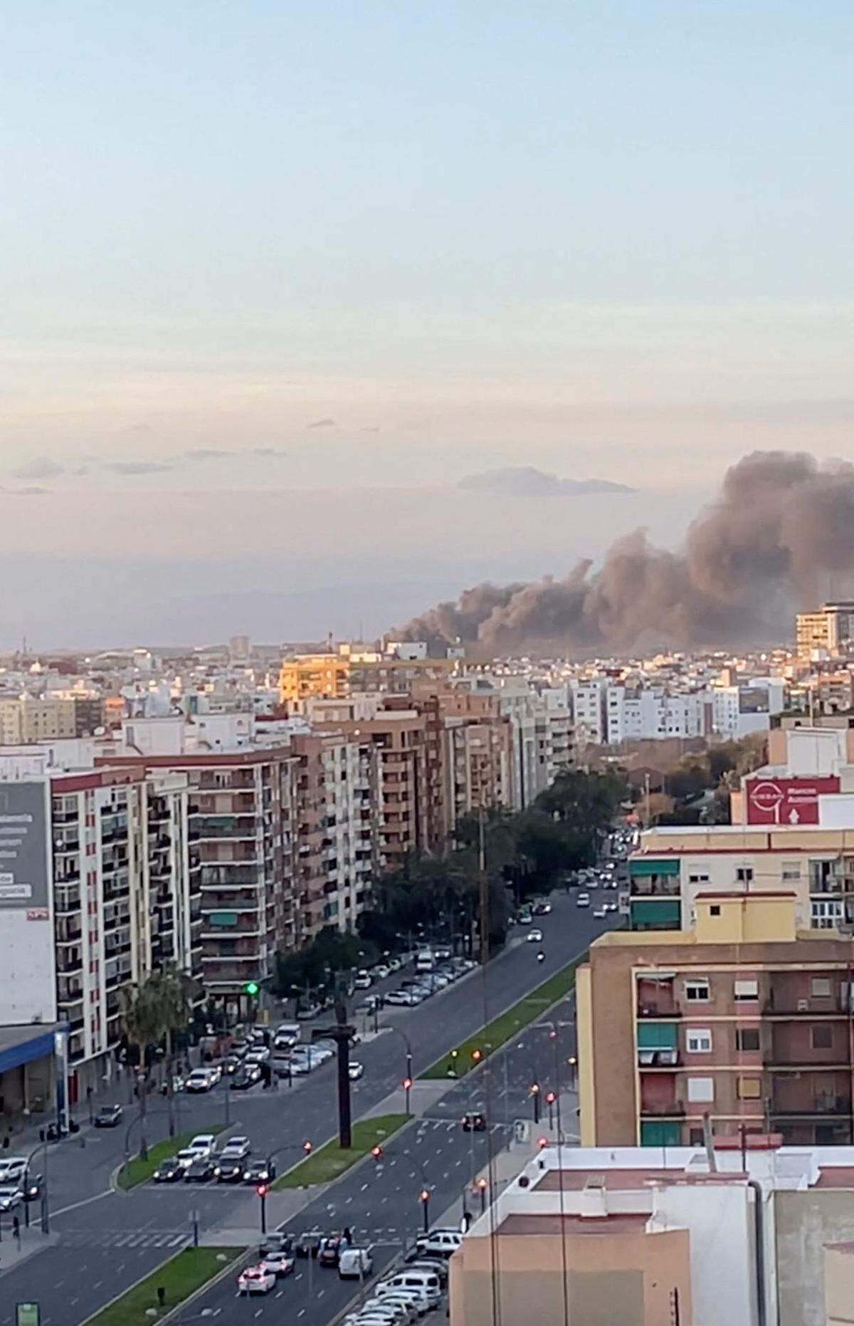 Bilder vom Brand in Valencia.