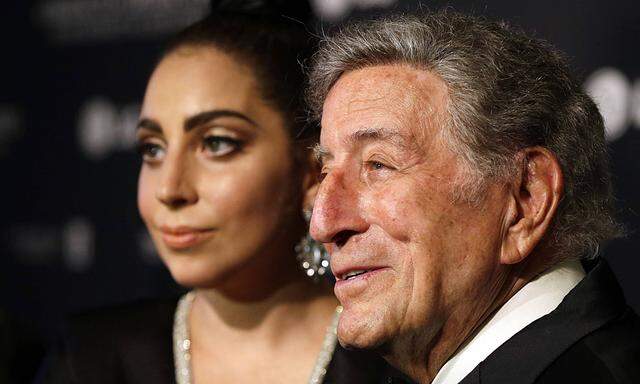 Tony Bennett and Lady Gaga arrive on the red carpet before the taping of an upcoming television conc