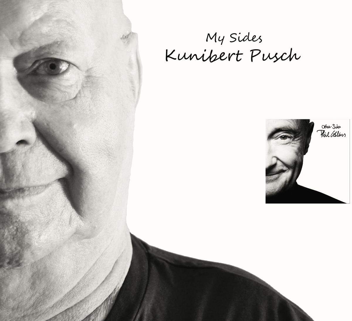 Die mehr als 190 nachgestellten Plattencover sind aktuell im Alfons-Hoffmann-Haus in München ausgestellt. Darunter auch Kunibert Pusch in dieser Hommage an Phil Collins' "Other Sides" (2019) zu sehen sein.    