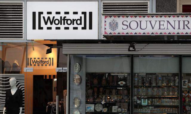 A shop of Austrian luxury textiles maker Wolford is seen in the centre of Vienna