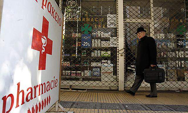 In griechischen Apotheken gibt es Medikamente nur mehr gegen Bargeld