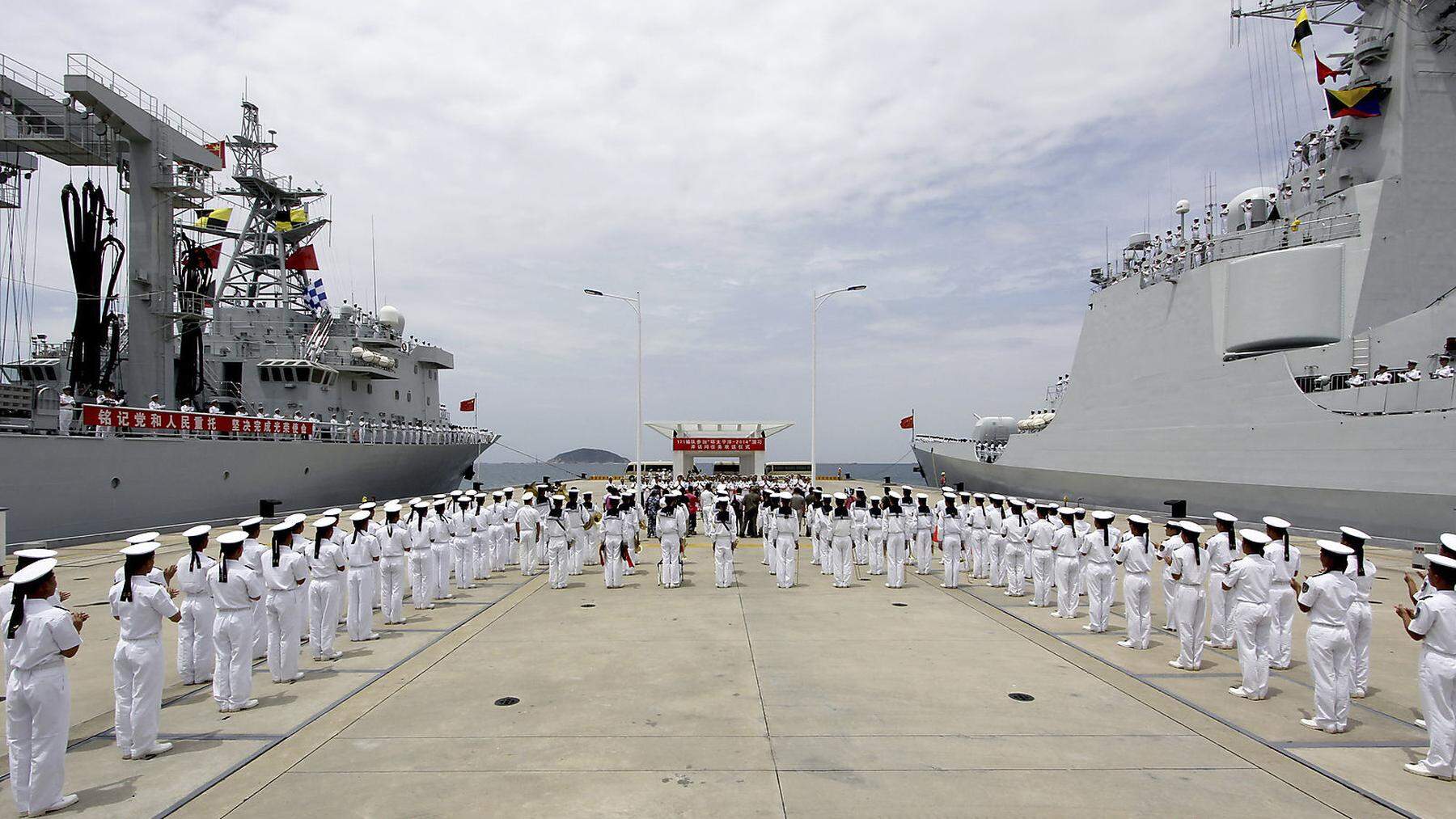 Mitglieder der chinesischen Marine.