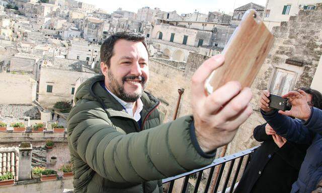 Der Star des Nordens: Lega-Chef Matteo Salvini bei einem Besuch im süditalienischen Matera.