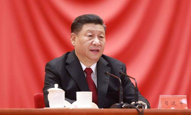 Xi Jinping bei einem Pressetermin in Peking