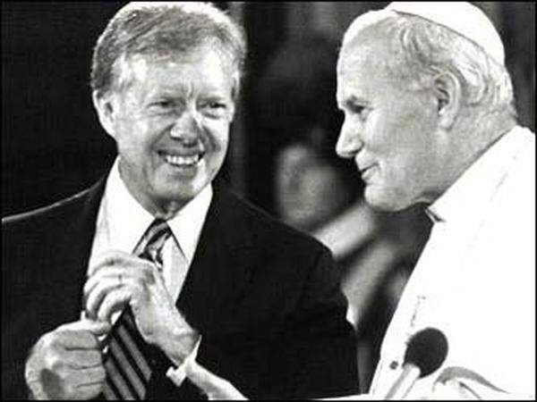 Treffen mit dem damaligen US-Präsidenten Jimmy Carter.