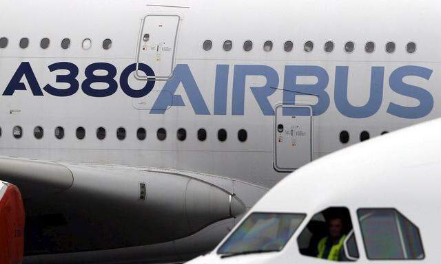 File photo of an A380 Airbus on the tarmac near Toulouse