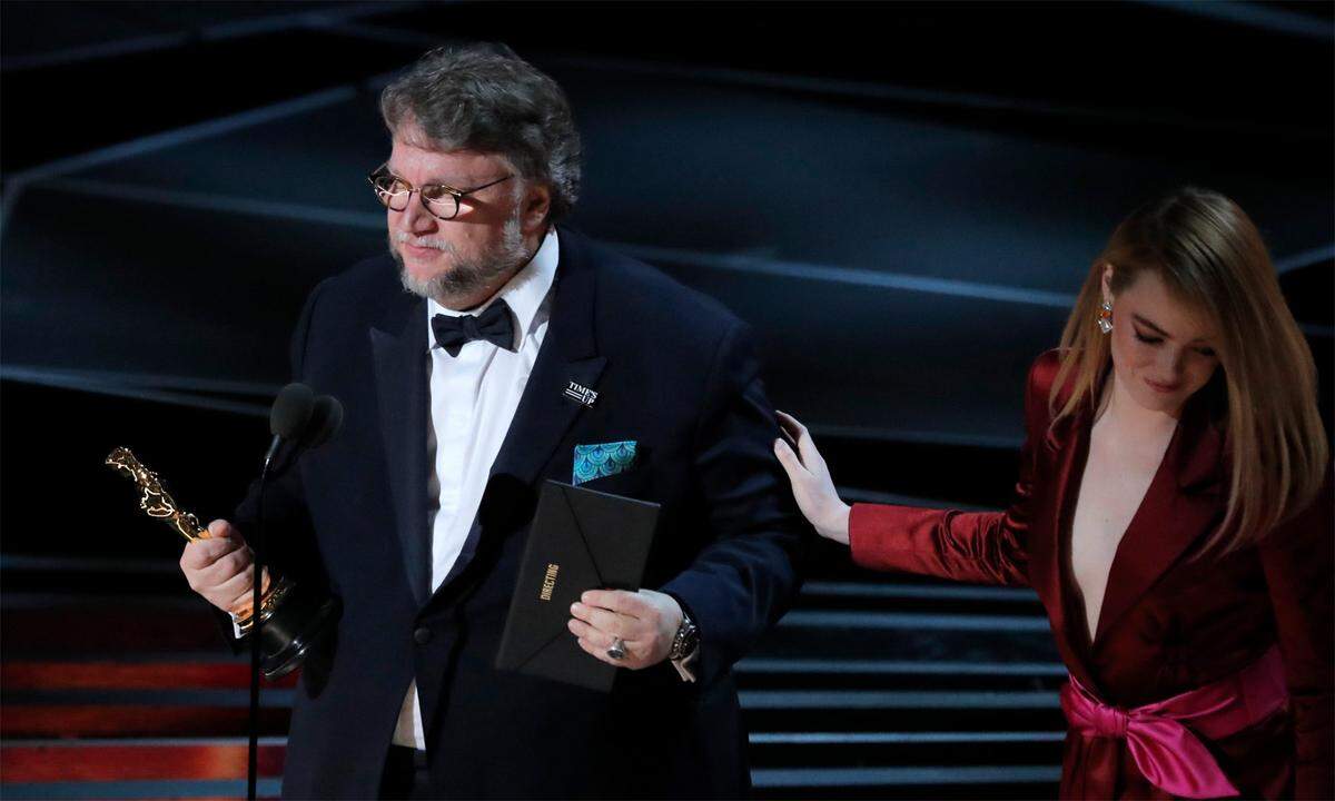 Guillermo del Toro galt als Favorit für die Beste Regie - und er bekam den Oscar auch. "Shape of Water" ist sein erster Gewinn bei der vierten Nominierung.