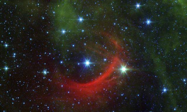 NASA photo showing shock wave from star known as Kappa Cassiopeiae