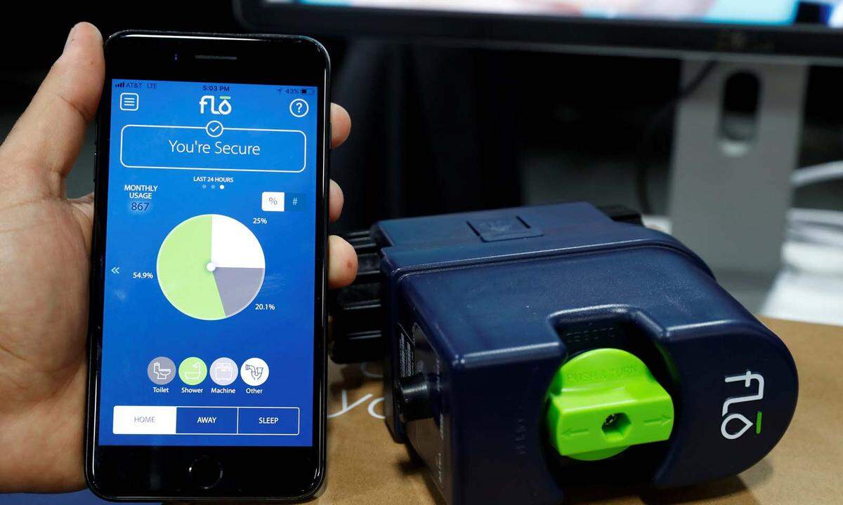 A Flo device (R), which can monitor water usage in your home and cut off water automatically in case of catastrophic flooding.