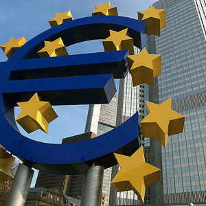 Verwaltungsgebaeude  der europaeischen Zentralbank in Frankfurt/Main (EZB)