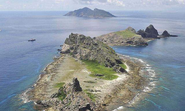 File photo of the city government of Tokyo's survey vessel sailing around a group of disputed islands known as Senkaku in Japan and Diaoyu in China in the East China Sea